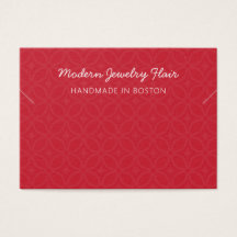Modern Pattern Red Necklace Bracelet Display Card
