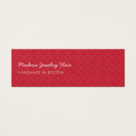 Modern Pattern Red Stud Earring Display Card Mini Visitekaartjes
