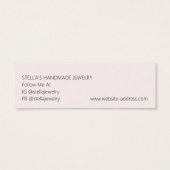 Modern Pattern Red Stud Earring Display Card Mini Visitekaartjes (Achterkant)