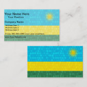 Modern Pattern Rwandan Flag Visitekaartje (Voorkant / Achterkant)