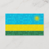 Modern Pattern Rwandan Flag Visitekaartje (Achterkant)