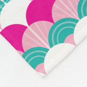 MODERN PATTERN scallop meisje roze groene jade Fleece Deken (Hoek)