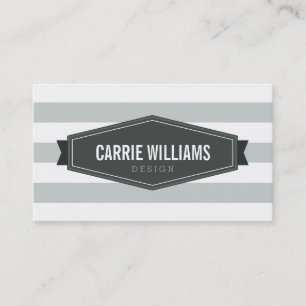 MODERN PATTERN striped grijze badge mode label