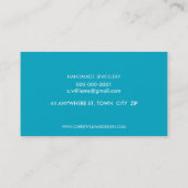 MODERN PATTERN Striped turquoise logo gouden folie Visitekaartje (Achterkant)