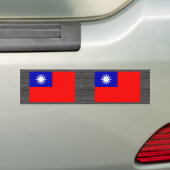 Modern Pattern Taiwanese vlag Bumpersticker (Op auto)