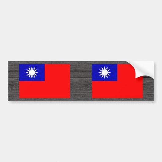Modern Pattern Taiwanese vlag Bumpersticker (Voorkant)