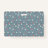 Modern Pattern Teacher Educator Personeel Foto ID Badge (Achterkant)