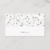 Modern Pattern Terrazzo Place Card Escort Card Plaatskaartje (Voorkant)