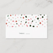 Modern Pattern Terrazzo Place Card Escort Card Plaatskaartje (Voorkant)