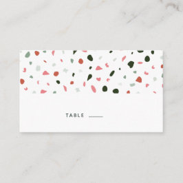 Modern Pattern Terrazzo Place Card Escort Card Plaatskaartje