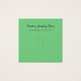 Modern Pattern Vivid Green Ring Display Card Vierkante Visitekaartjes