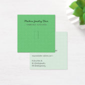 Modern Pattern Vivid Green Ring Display Card Vierkante Visitekaartjes (Bureau)