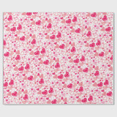 Modern Patterned Love Hearts Valentijnsdag Cadeaupapier (Vlak)