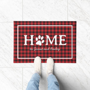 Modern Paw Print Home Huisdier Hond Kat Namen Plai Deurmat