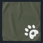 Modern Paw Print Pet Care Dog Walker Bandana<br><div class="desc">De moderne Weg band van het Pet van de Druk - gebruik het ontwerphulpmiddel om de kleur en de grootte of de plaatsing van alle ontwerpelementen en achtergrondkleur te veranderen.</div>