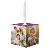 Modern Peace and Joy Paarse 3 Foto Decoratie (Achter hoekig)