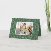 Modern Peace and Joy Photo Collage Feestdagen Kaart (Achterkant)