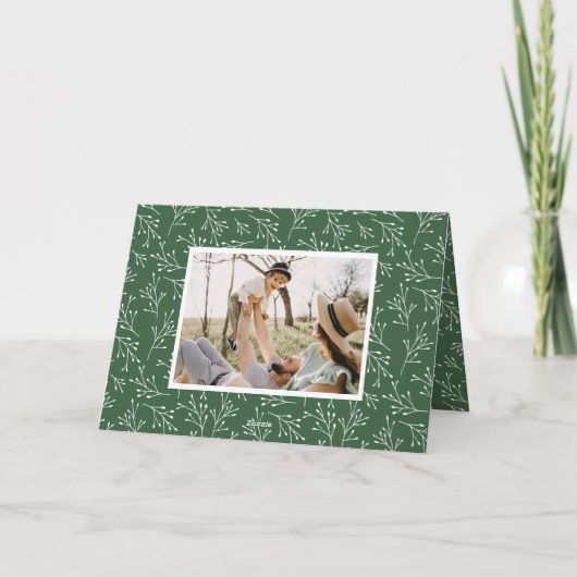 Modern Peace and Joy Photo Collage Feestdagen Kaart (Achterkant)