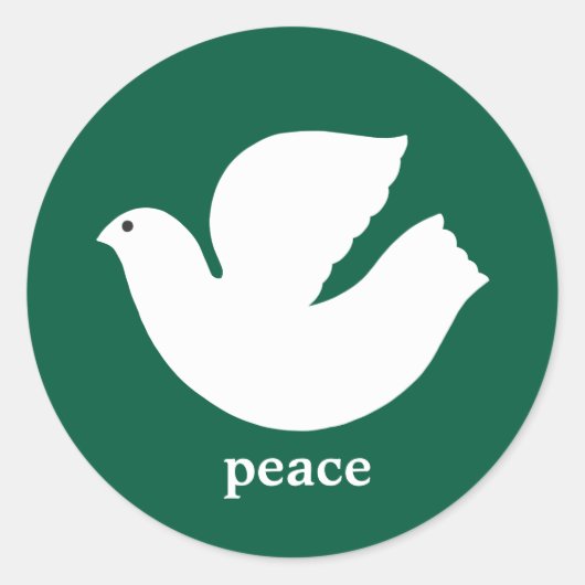 Modern Peace Holiday Envelope Seal Ronde Sticker (Voorkant)
