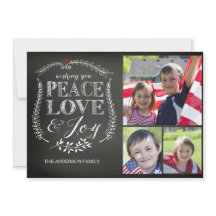 Modern Peace Love Joy Chalkboard