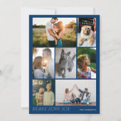 Modern Peace Love Joy Meerdere foto's Kerstmis Feestdagenkaart (Voorkant)