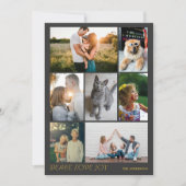 Modern Peace Love Joy Meerdere foto's Kerstmis Feestdagenkaart (Voorkant)