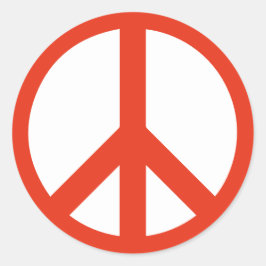 Modern Peace Sign Kerstvakantie Retouradres Ronde Sticker