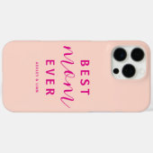 Modern Peach Beste moeder ooit Hot Pink Script Case-Mate iPhone Case (Achterkant (horizontaal))