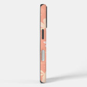 Modern peach Floral Pattern Personalized Case-Mate iPhone Case (Achterkant / Rechts)