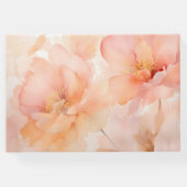 Modern Peach Floral Wedding Gastenboek (Achterkant)