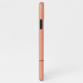 Modern Peach Fuzz geborsteld Metallic Monogram Scr iPhone Hoesje (Rechterkant)