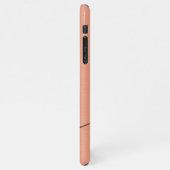 Modern Peach Fuzz geborsteld Metallic Monogram Scr iPhone Hoesje (Linkerkant)