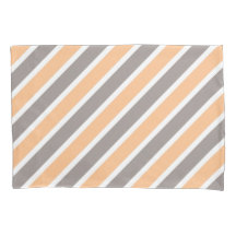 Modern Peach Grey Stripes Pattern