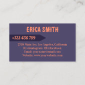 Modern Peach House Cleaner Maid Service Logo Visitekaartje (Achterkant)