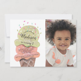 Modern peach-ijs | Partij voor de verjaardag | Fot Kaart