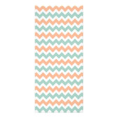 Modern Peach & Mint Chevron Wedding Menu (Achterkant)