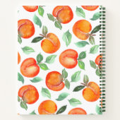 Modern Peach Pattern Personalized Recipe Notitiebo Notitieboek (Achterkant)