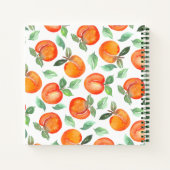 Modern Peach Pattern Personalized Recipe Notitiebo Notitieboek (Achterkant)
