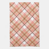 Modern Peach Red Oranje White Brown Pset Pattern Theedoek (Verticaal)