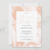 Modern Peach Rosé Brunch Bubbly Vrijgezellenfeest Kaart (Voorkant)