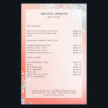 Modern Peach Silver Glitter Salon Price List Flyer<br><div class="desc">Moderne,  perzik,  zilver,  glitter,  salon,  prijslijst flyer. Geef uw product in een paar minuten uit door uw gegevens toe te voegen. U kunt het lettertype/de kleur/de positie wijzigen door het lettertype "verder aan te passen".</div>