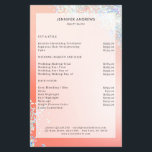 Modern Peach Silver Glitter Salon Price List Flyer<br><div class="desc">Moderne,  perzik,  zilver,  glitter,  salon,  prijslijst flyer. Geef uw product in een paar minuten uit door uw gegevens toe te voegen. U kunt het lettertype/de kleur/de positie wijzigen door het lettertype "verder aan te passen".</div>