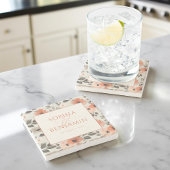 Modern Peach Stone Onderzetter