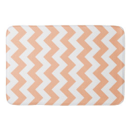 Modern Peachy Sinaasappel Chevron Badmat