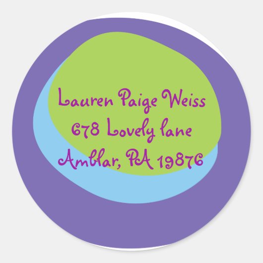 Modern Peacock Bar Bat Mitzvah Invitation Sticker (Voorkant)