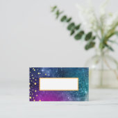 Modern Peacock Blue Gold Waterverf Wedding Plaatskaartje (Staand voorkant)