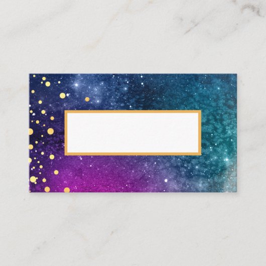 Modern Peacock Blue Gold Waterverf Wedding Plaatskaartje (Voorkant)