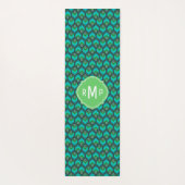 Modern Peacock Feather Pattern Yogamat (Achterkant)