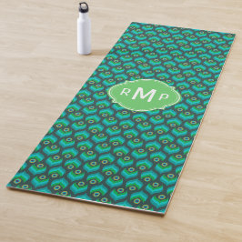 Modern Peacock Feather Pattern Yogamat