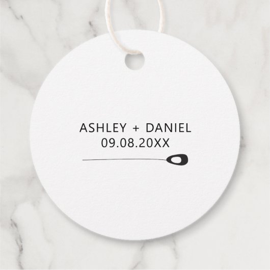 Modern Peacock Feathers Dank je Labels (Achterkant)